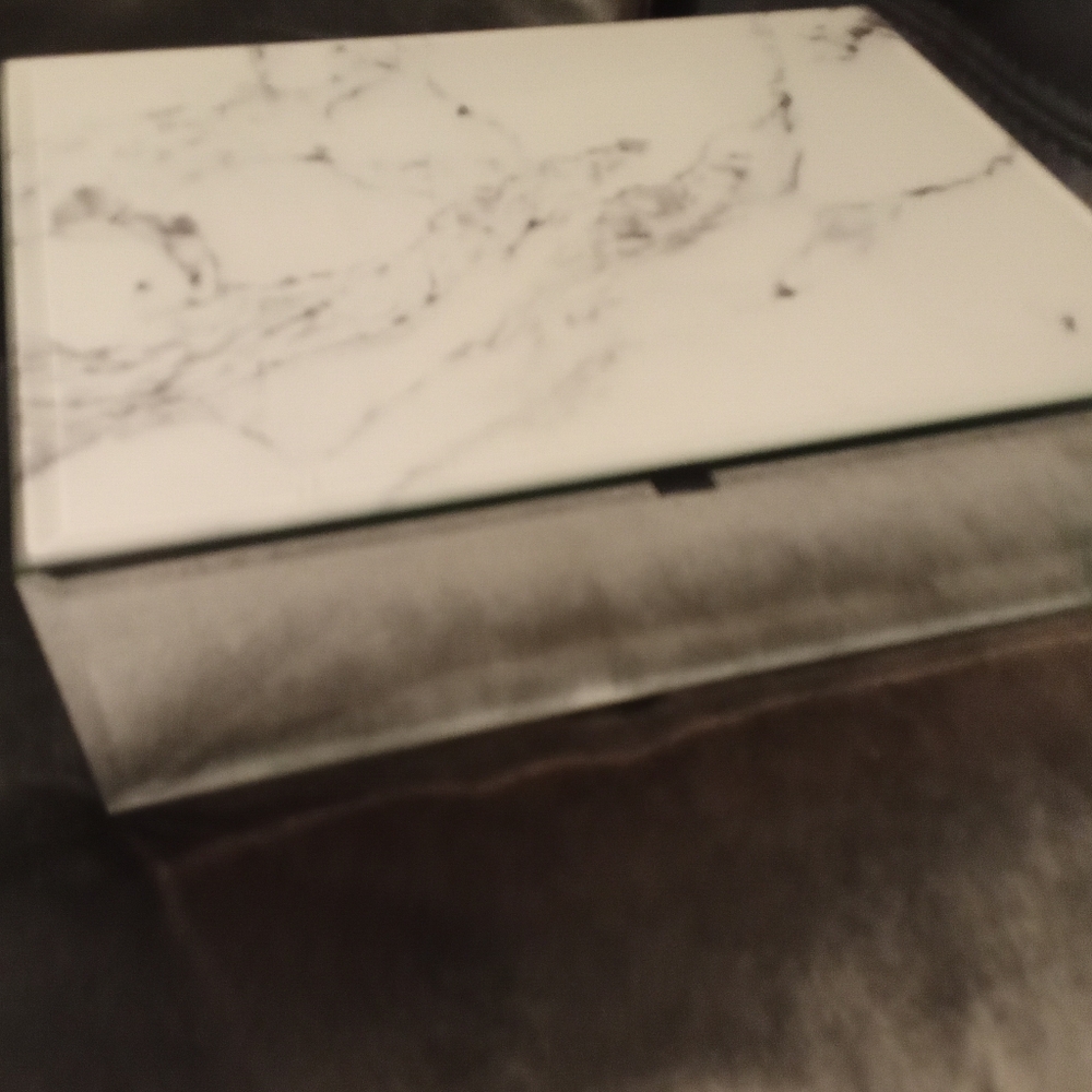 Faux Marble Mirored Box